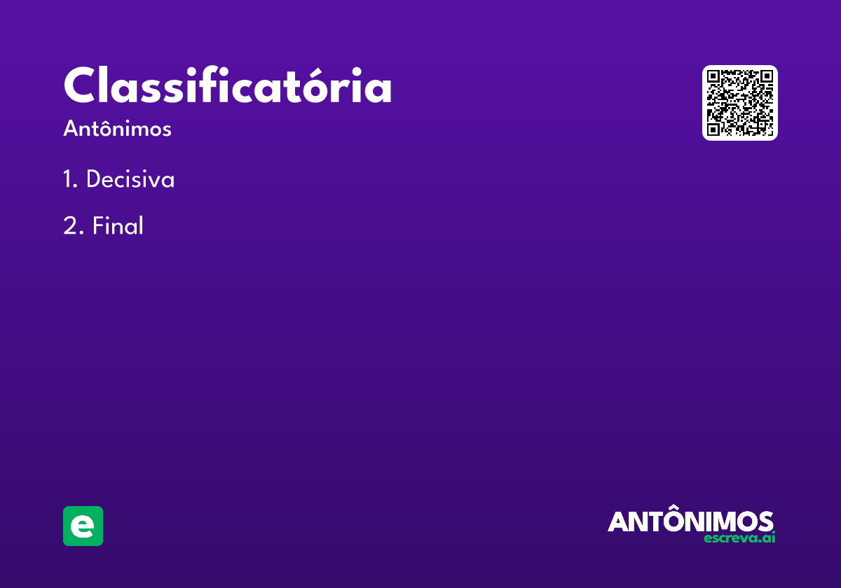 classificatória