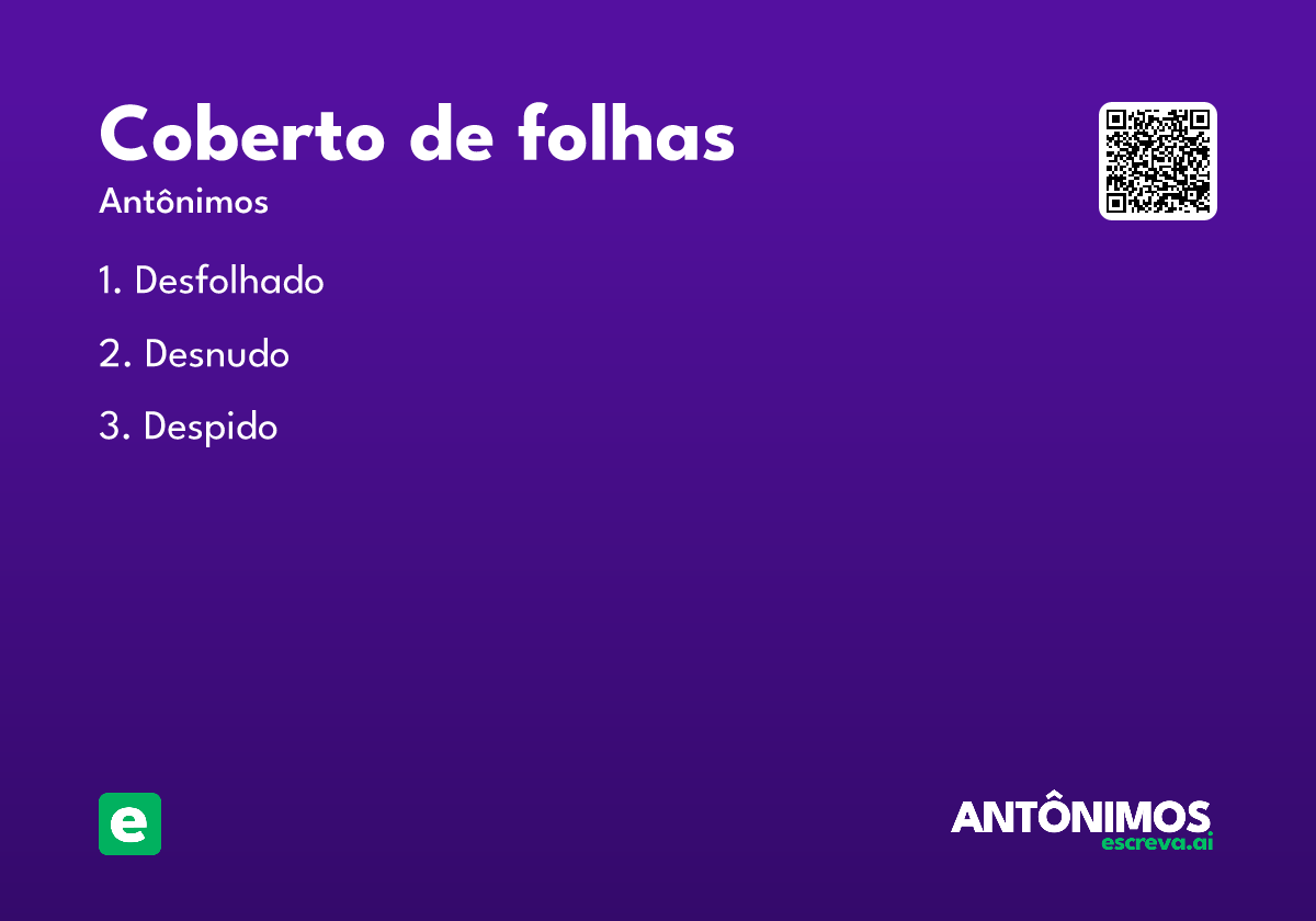 coberto de folhas