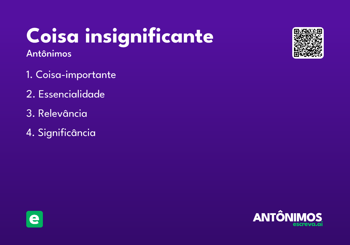 coisa insignificante