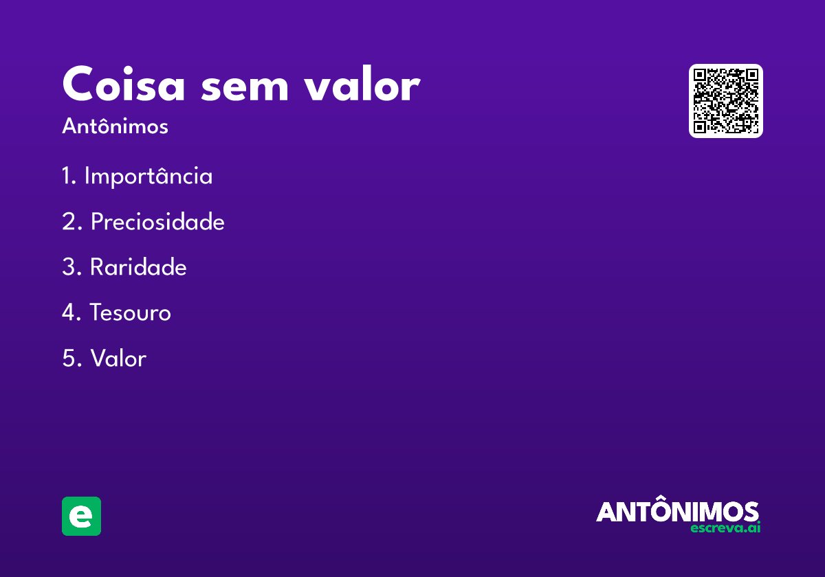coisa sem valor