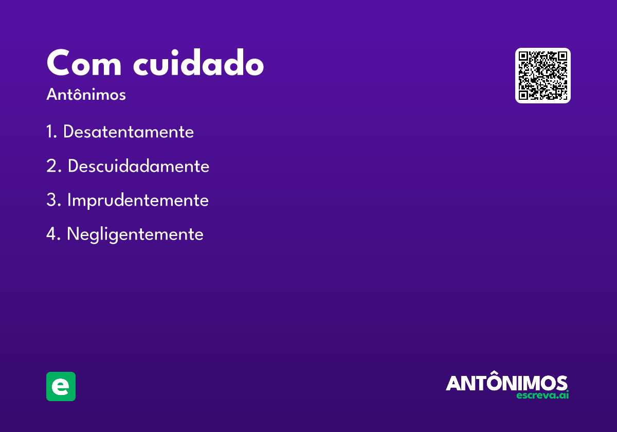 com cuidado