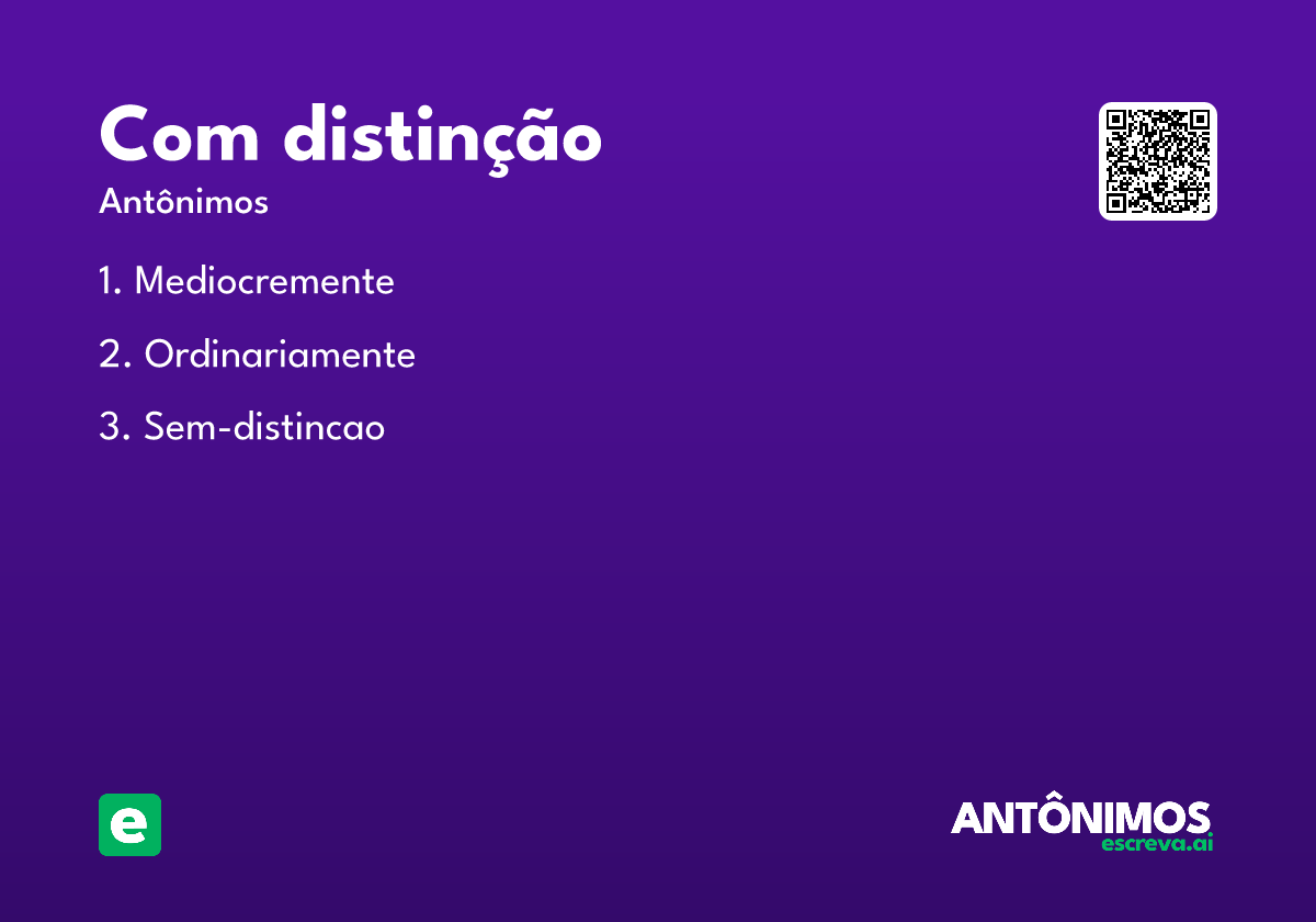 com distinção
