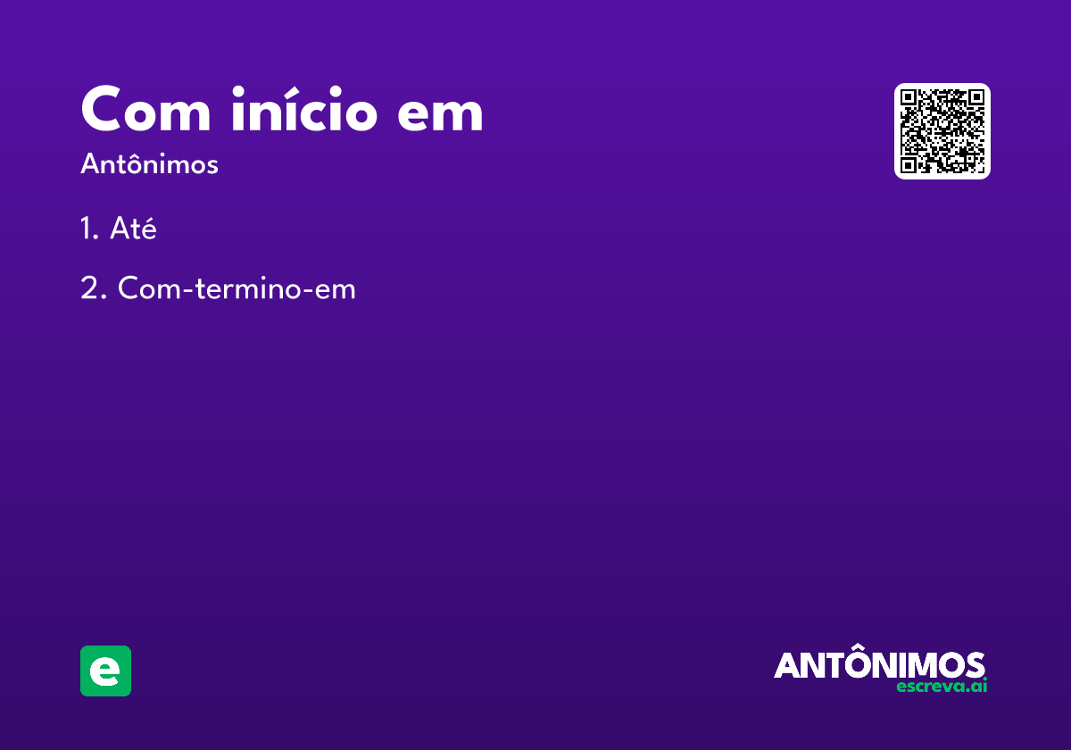 com início em