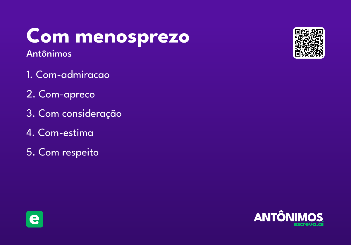 com menosprezo