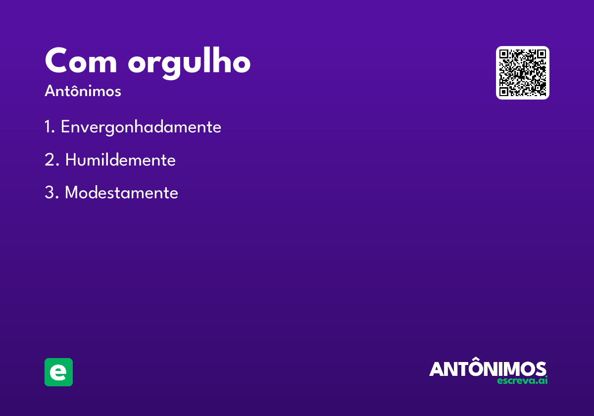 com orgulho
