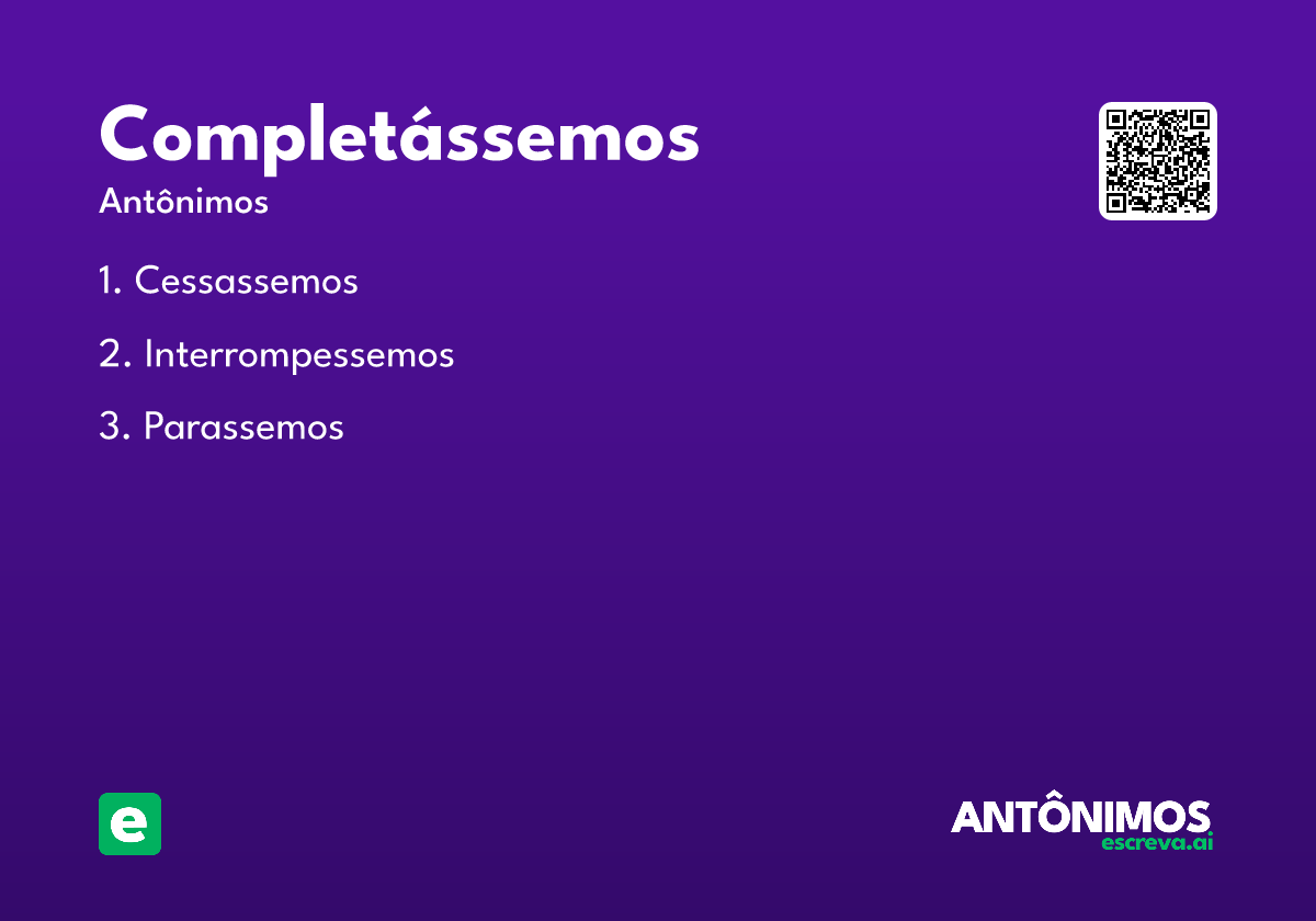 completássemos