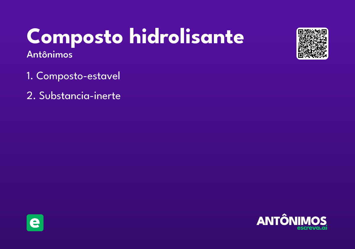 composto hidrolisante