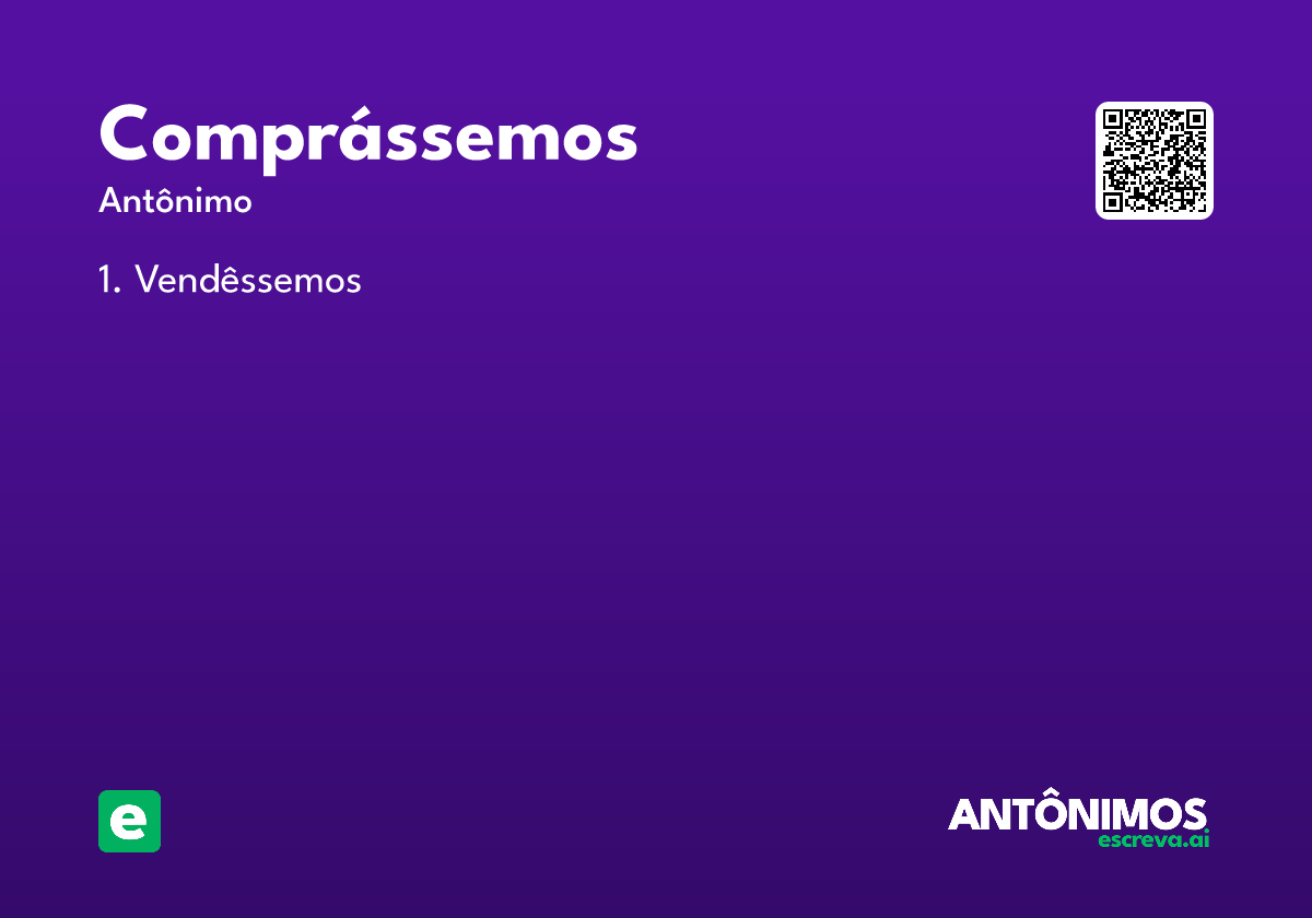 comprássemos