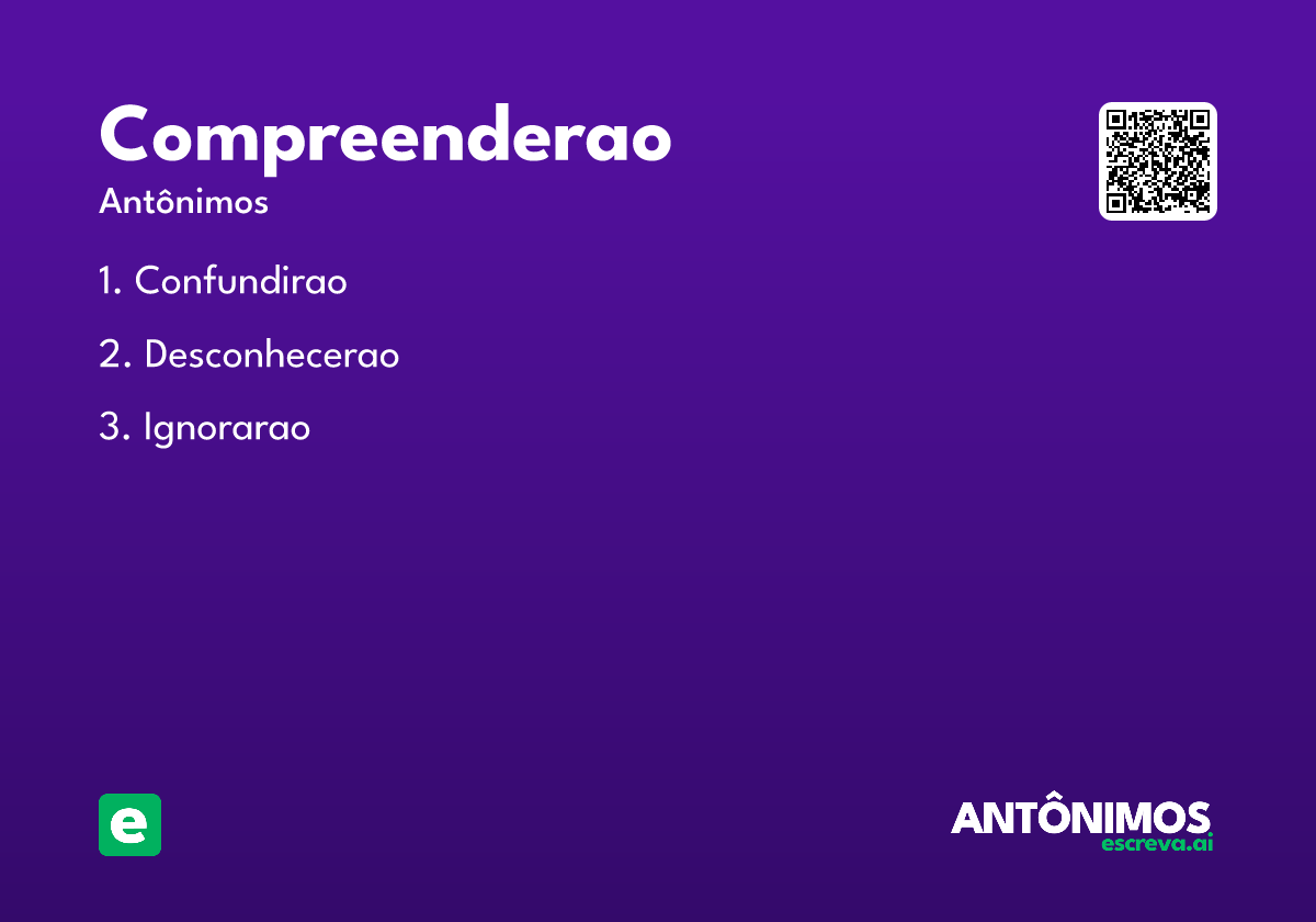 compreenderao