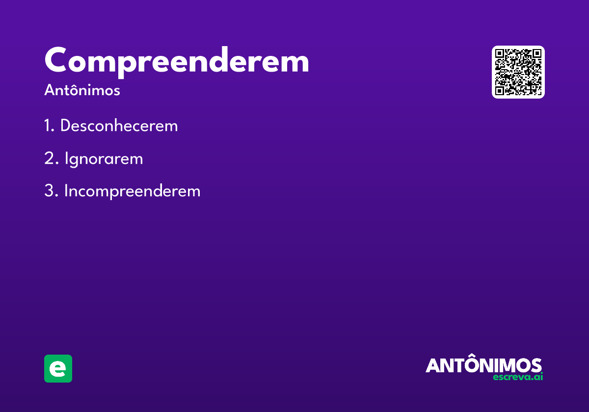 compreenderem