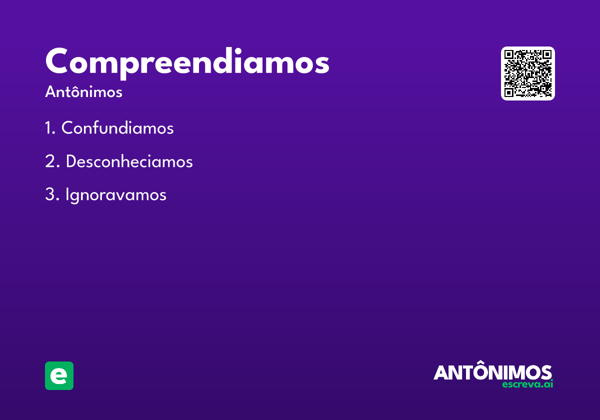compreendiamos
