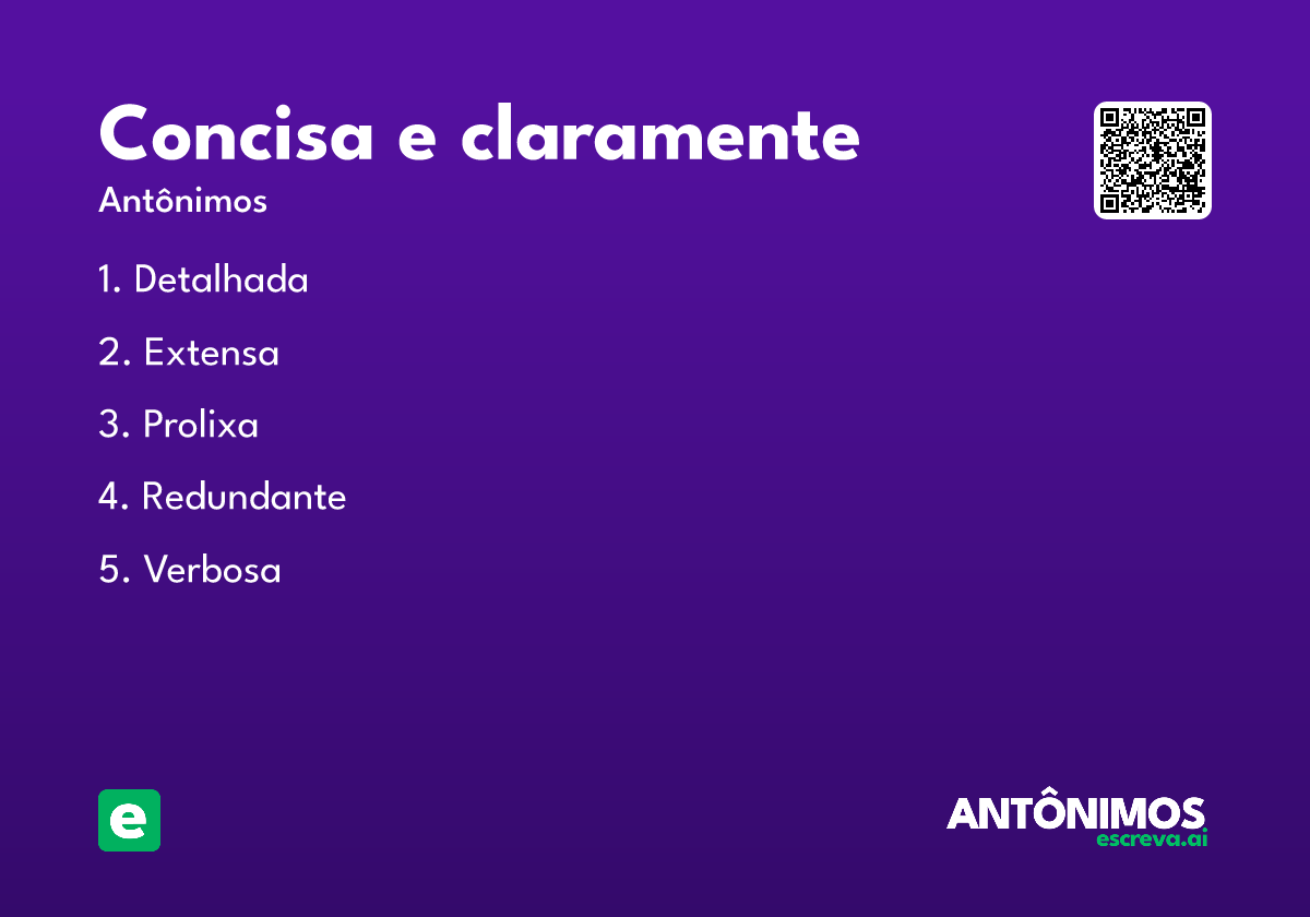 concisa e claramente