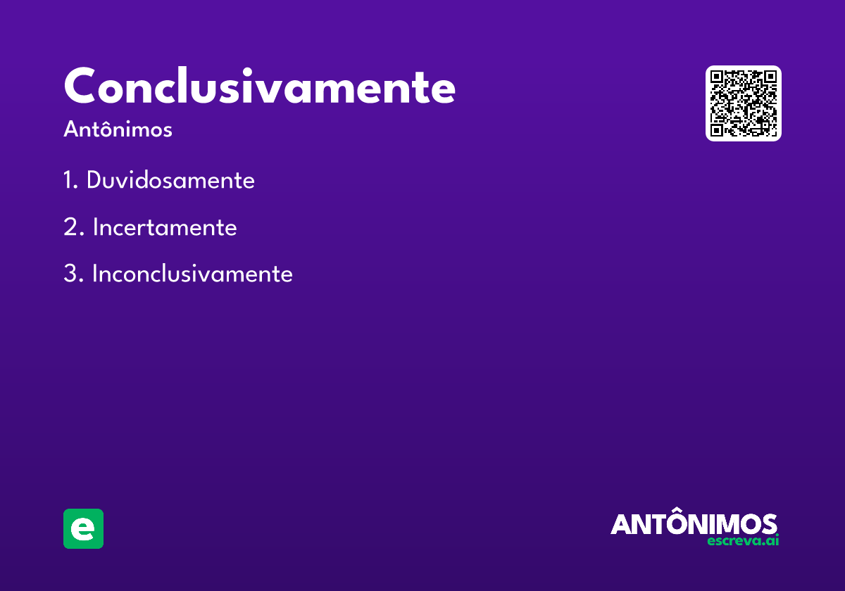 conclusivamente