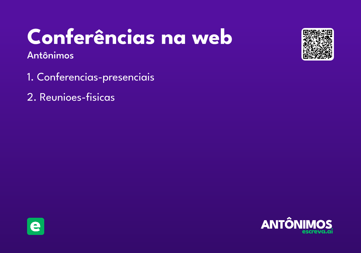 conferências na web