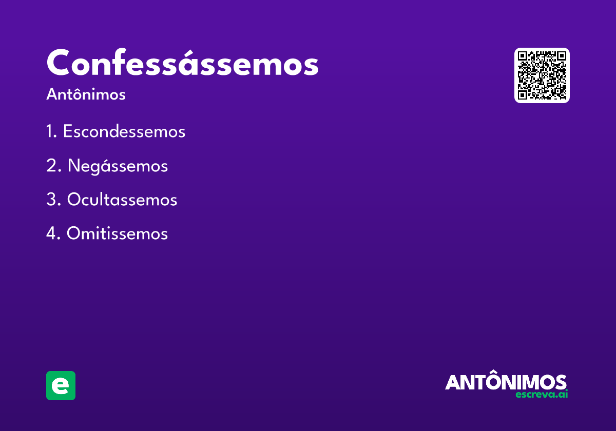 confessássemos
