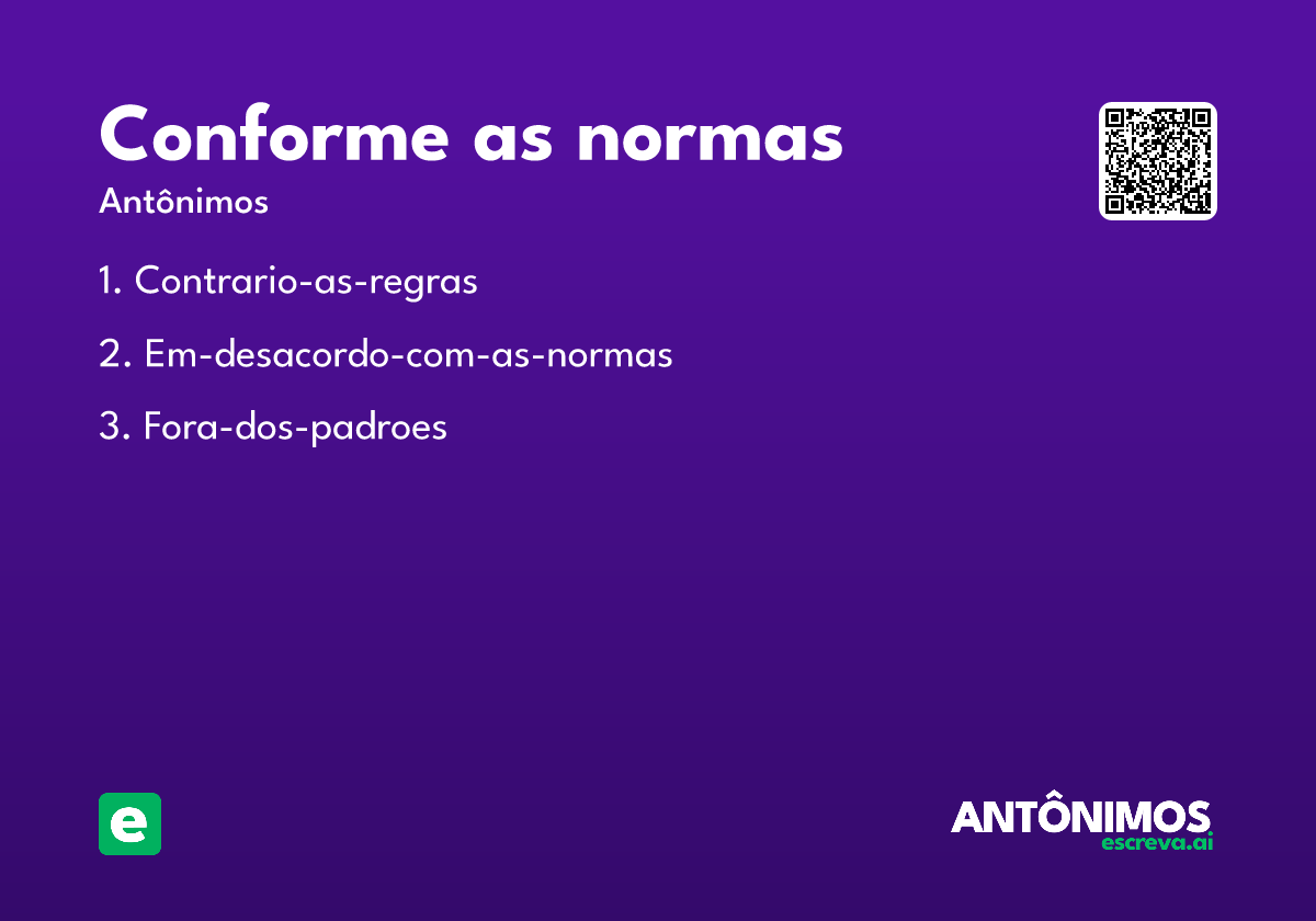 conforme as normas