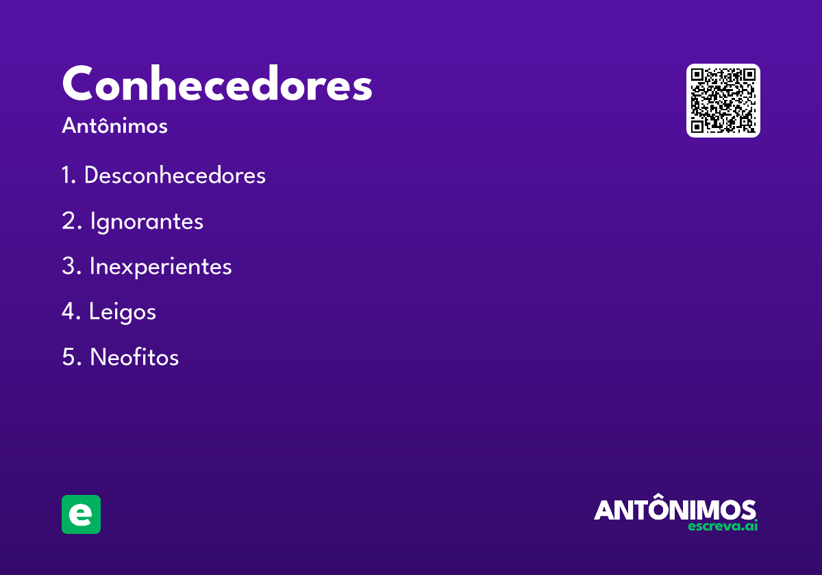 conhecedores