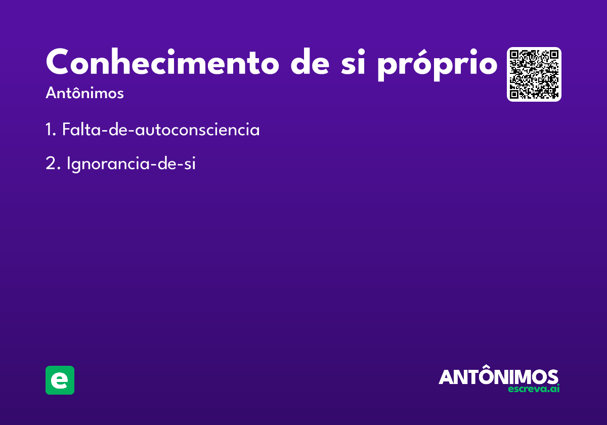 conhecimento de si próprio