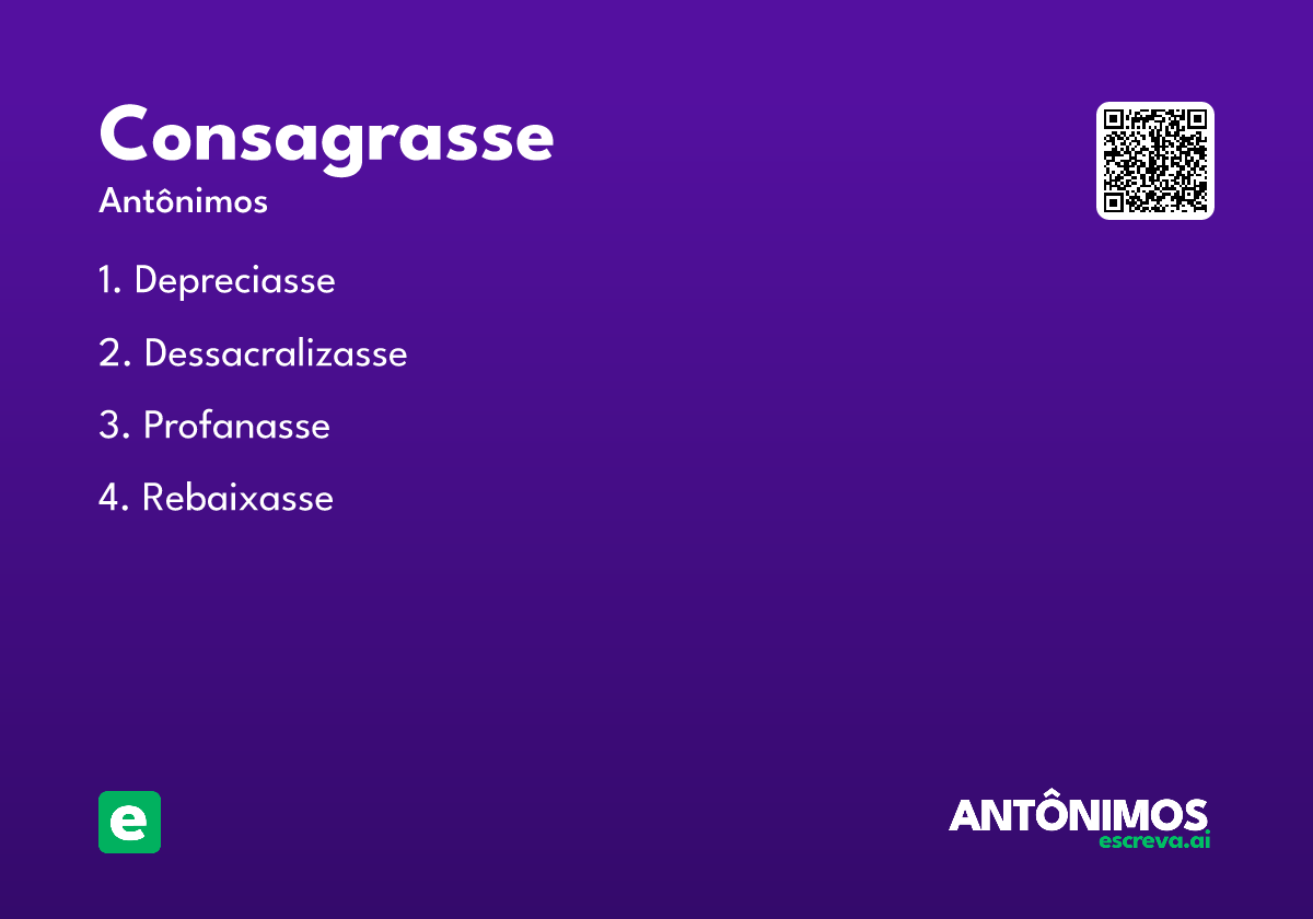 consagrasse