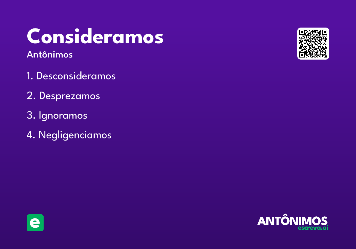 consideramos