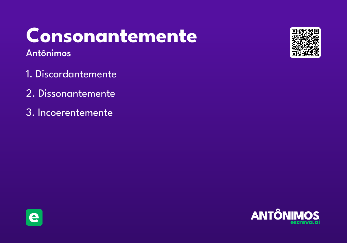 consonantemente