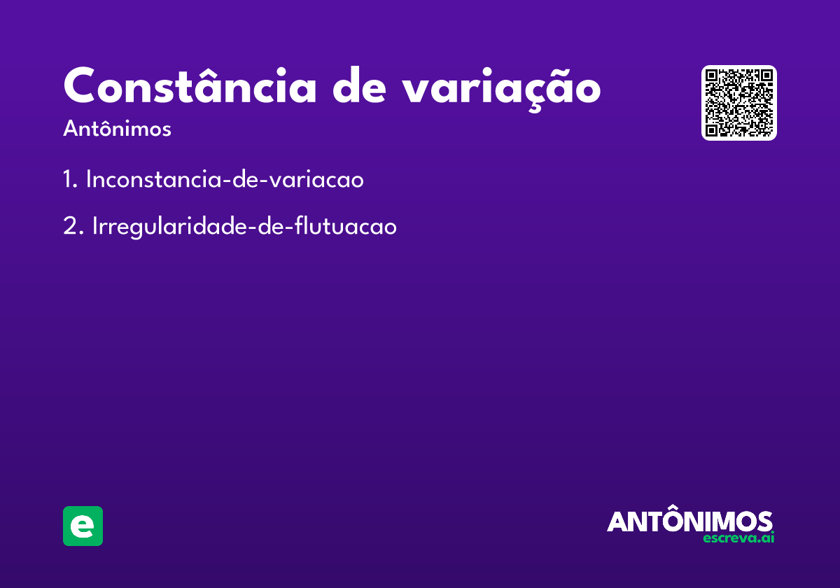 constância de variação