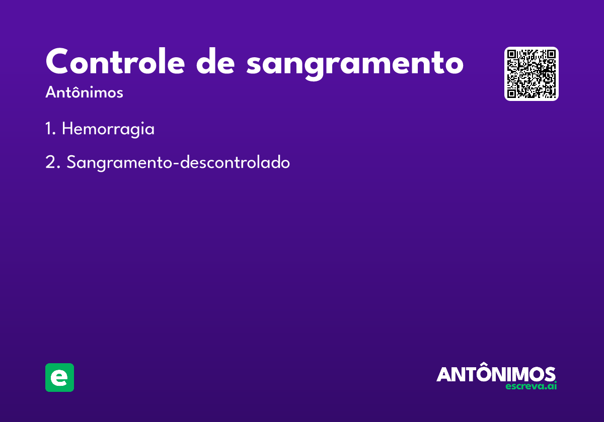 controle de sangramento