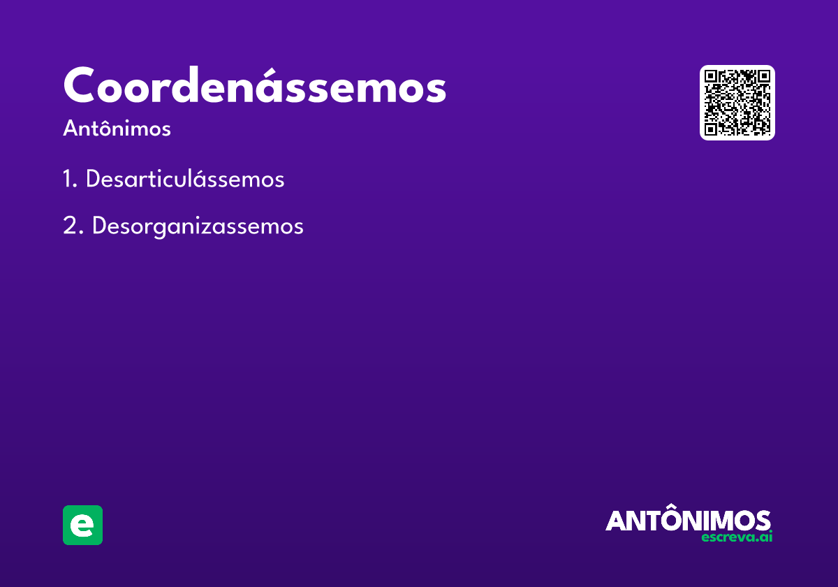coordenássemos