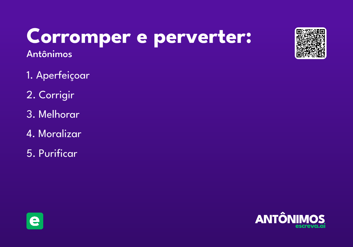 Corromper e perverter:
