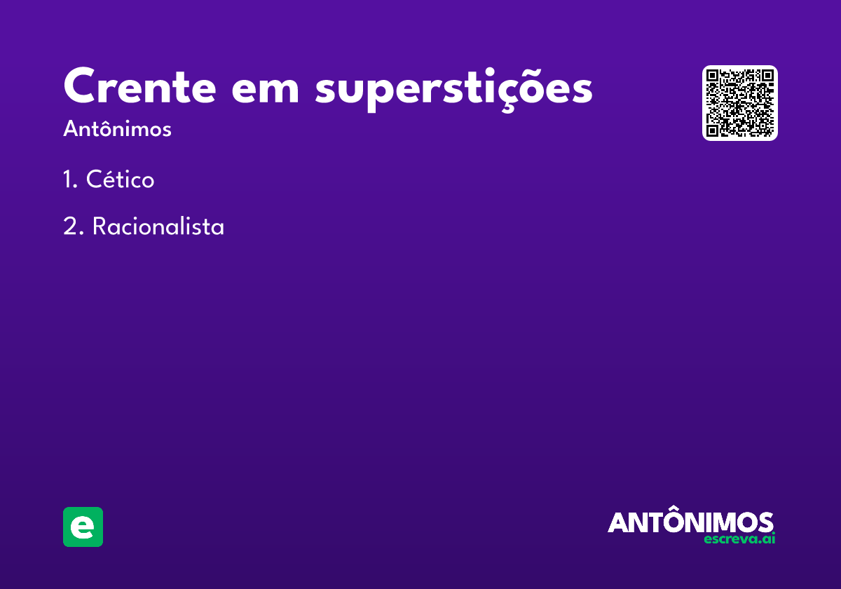 crente em superstições