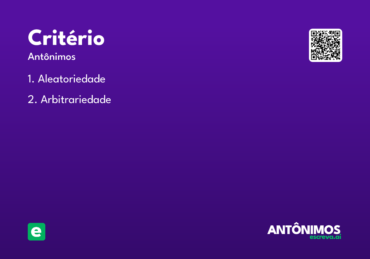 critério
