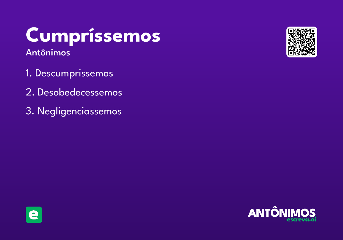 cumpríssemos