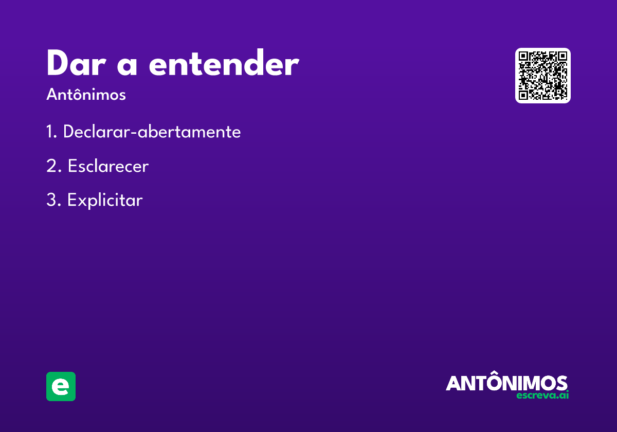 dar a entender