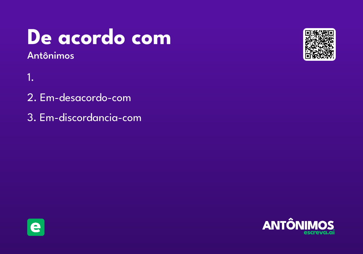 de acordo com