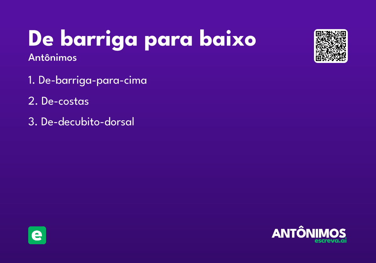 de barriga para baixo