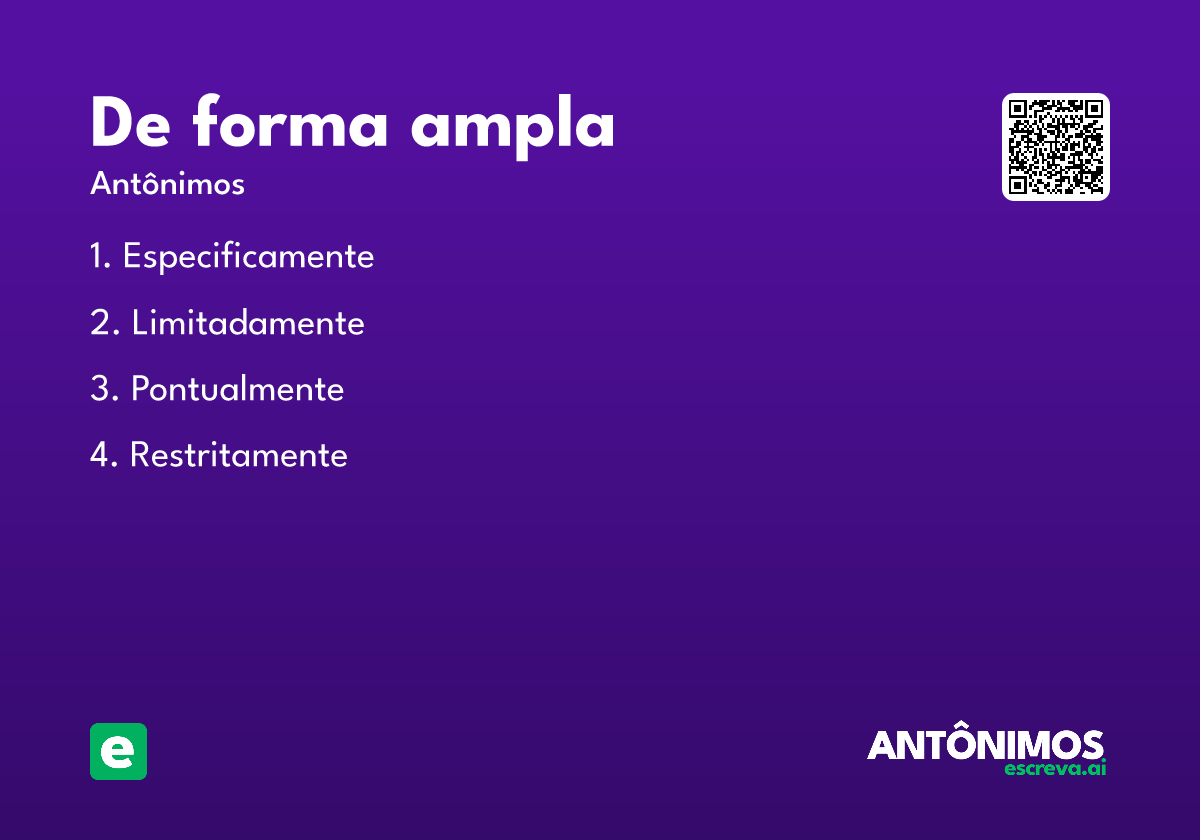 de forma ampla