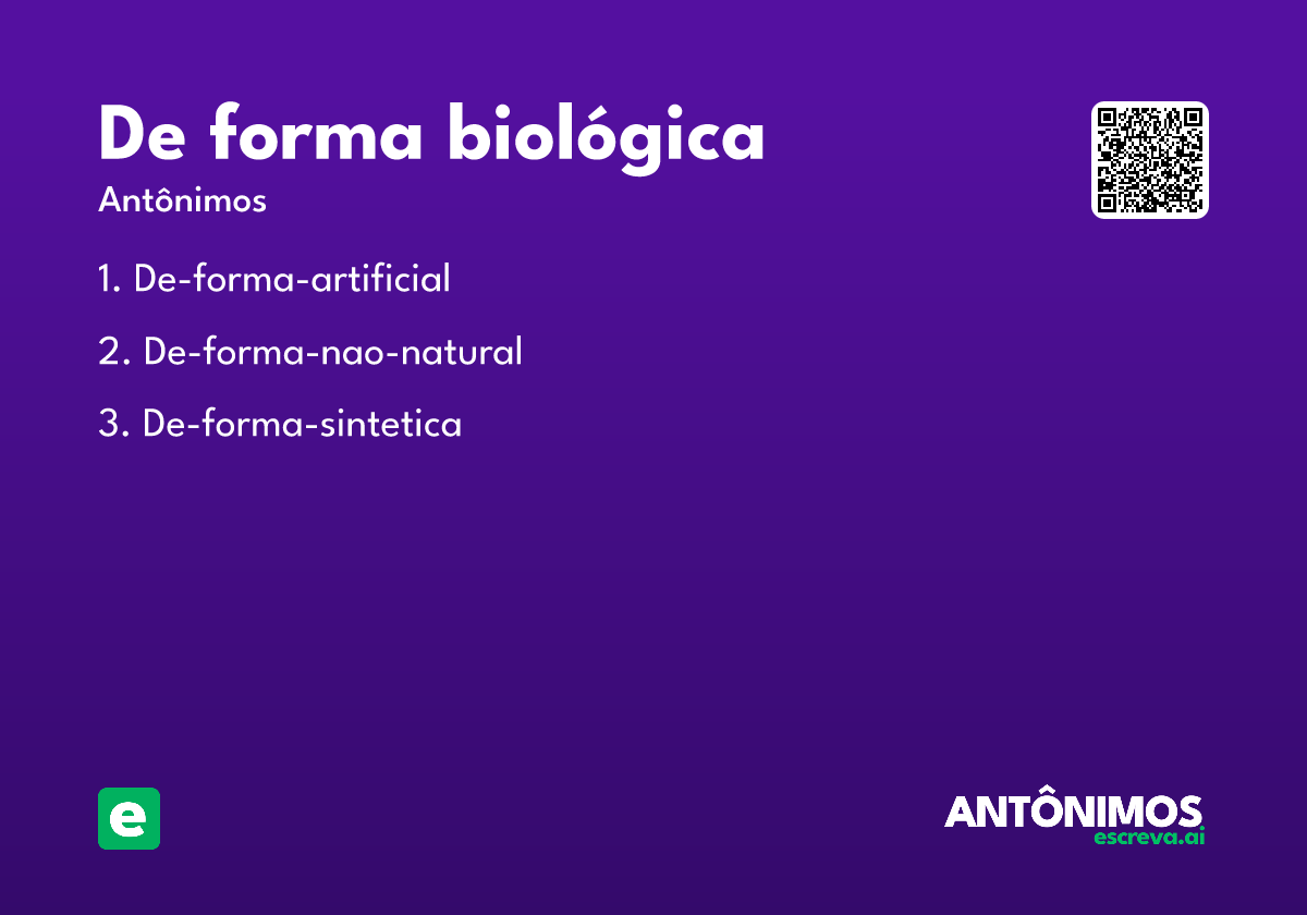 de forma biológica