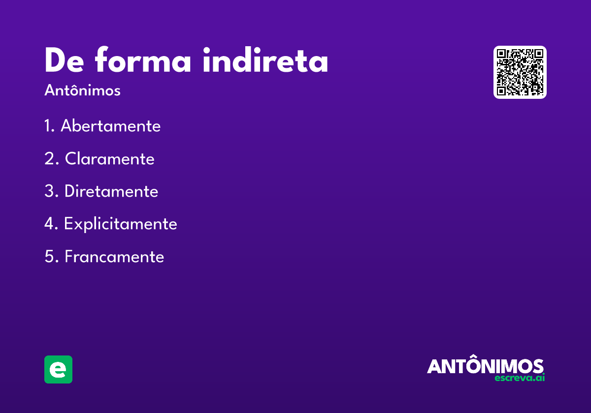 de forma indireta