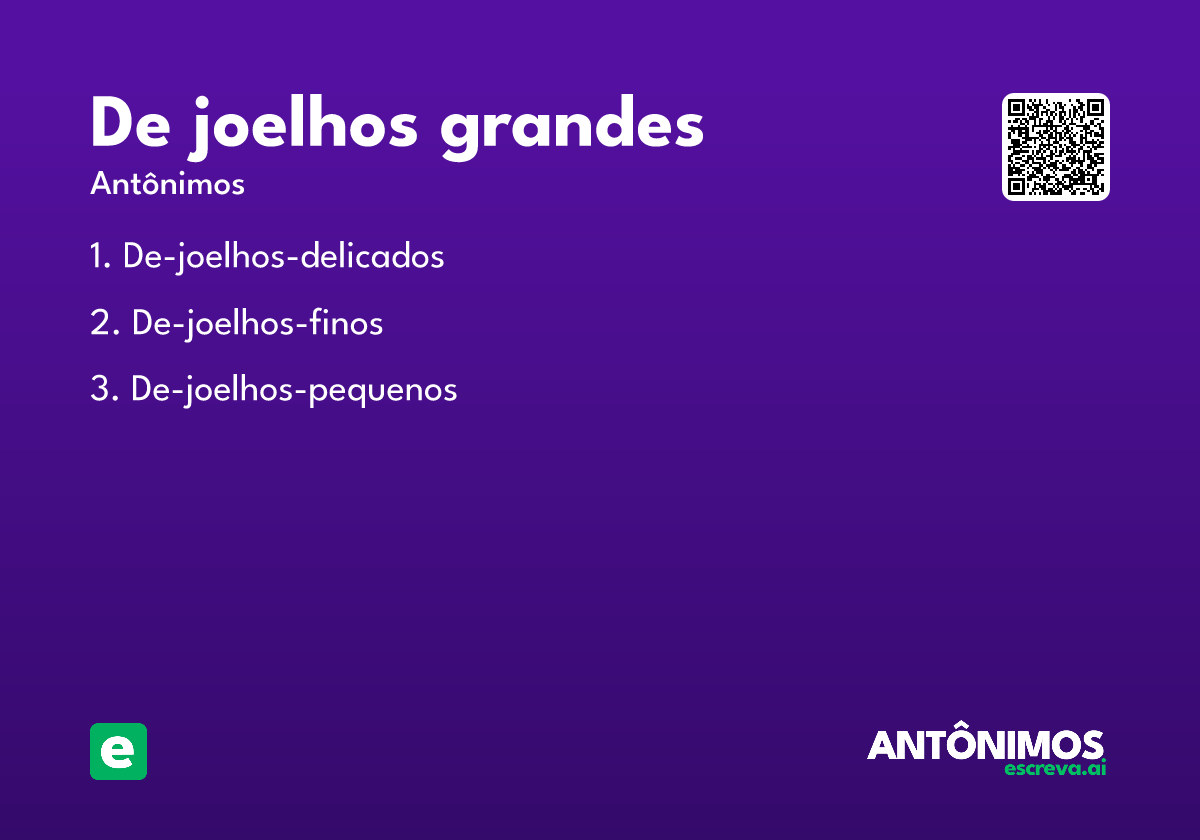 de joelhos grandes