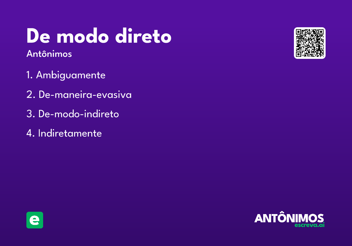 de modo direto