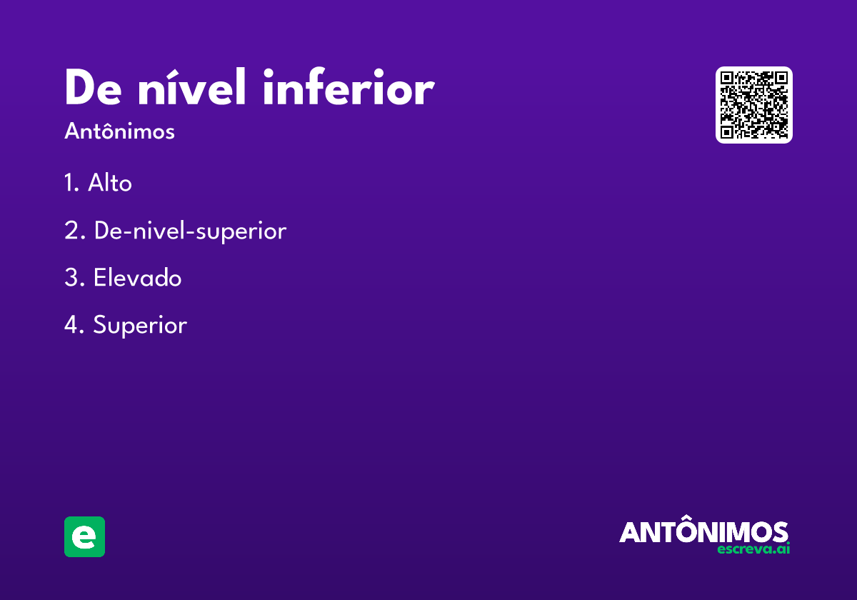 de nível inferior