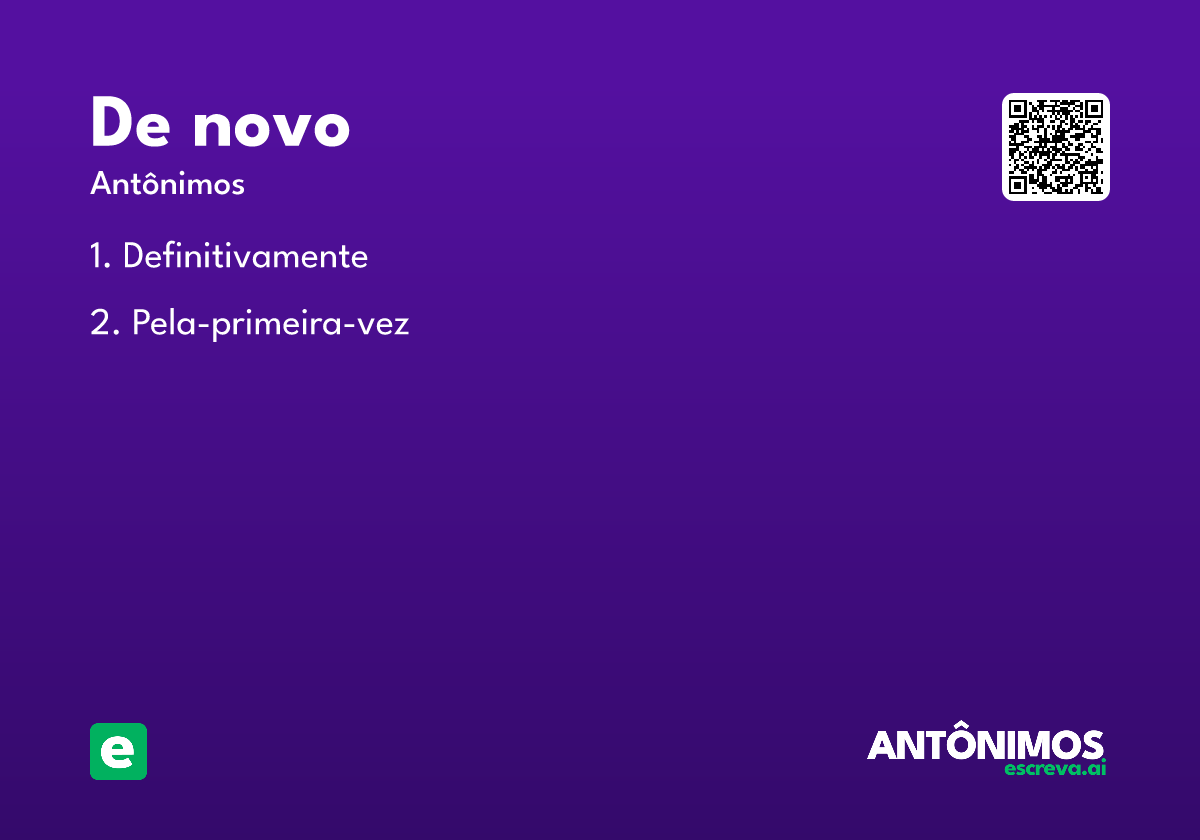 de novo