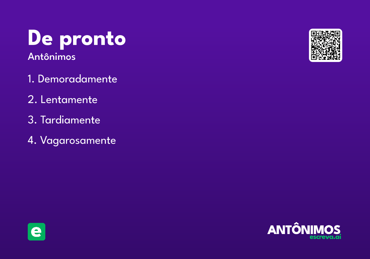 de pronto