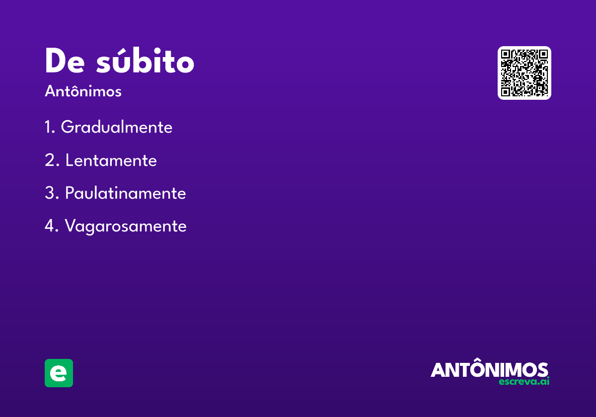 de súbito