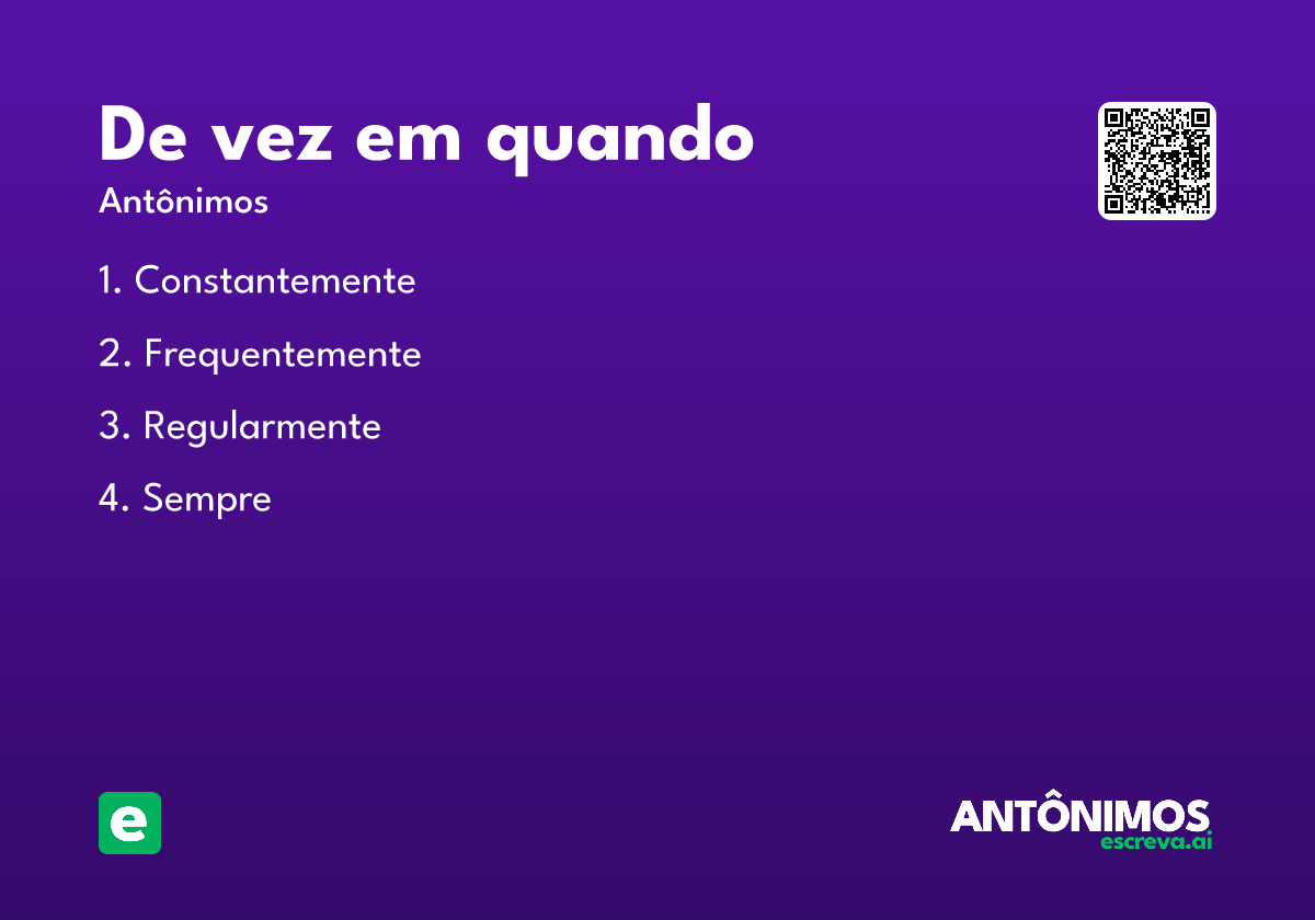 de vez em quando