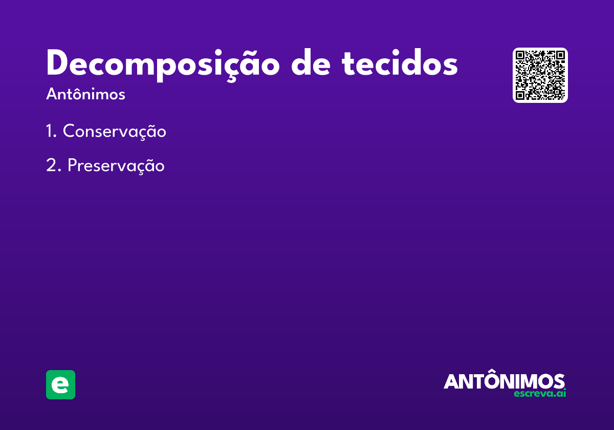 decomposição de tecidos