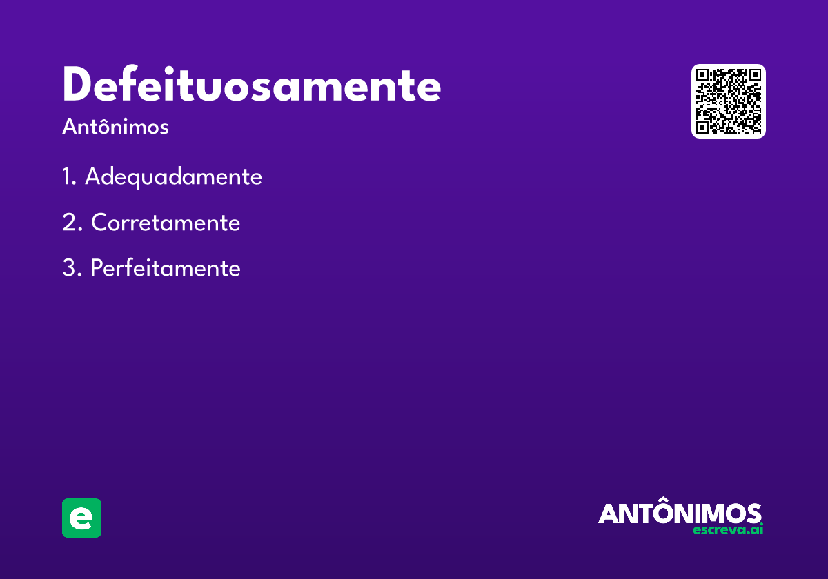 defeituosamente
