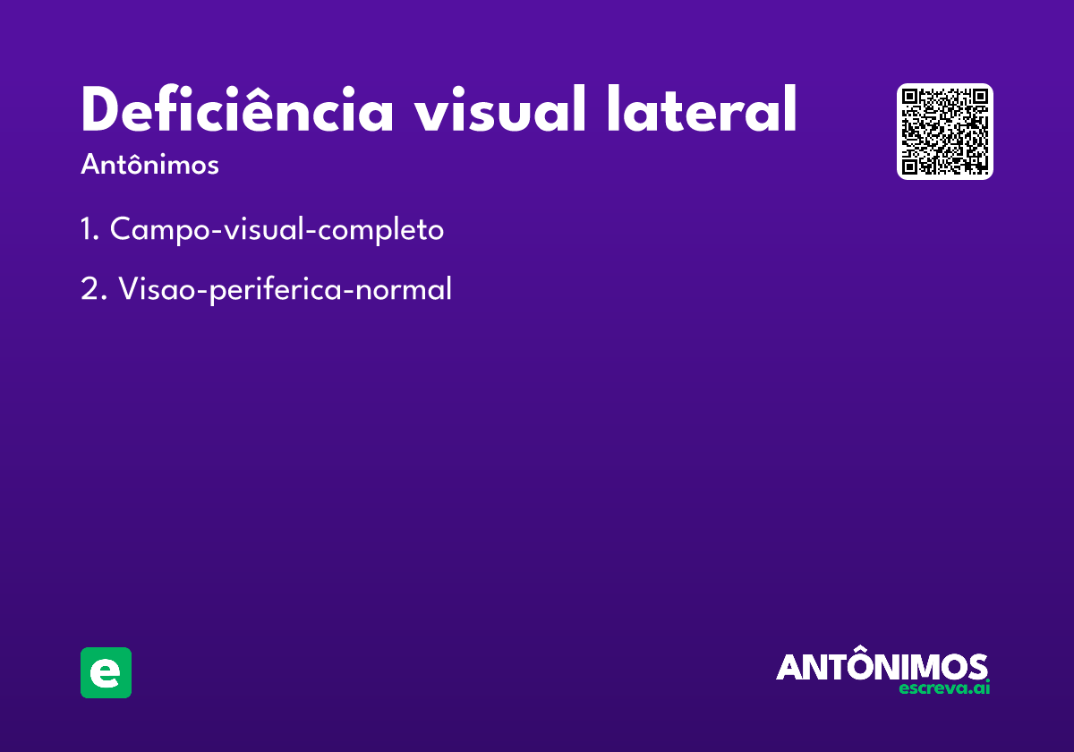 deficiência visual lateral