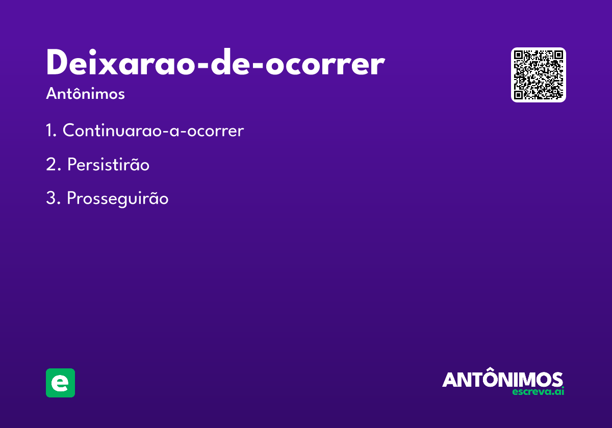 deixarao-de-ocorrer