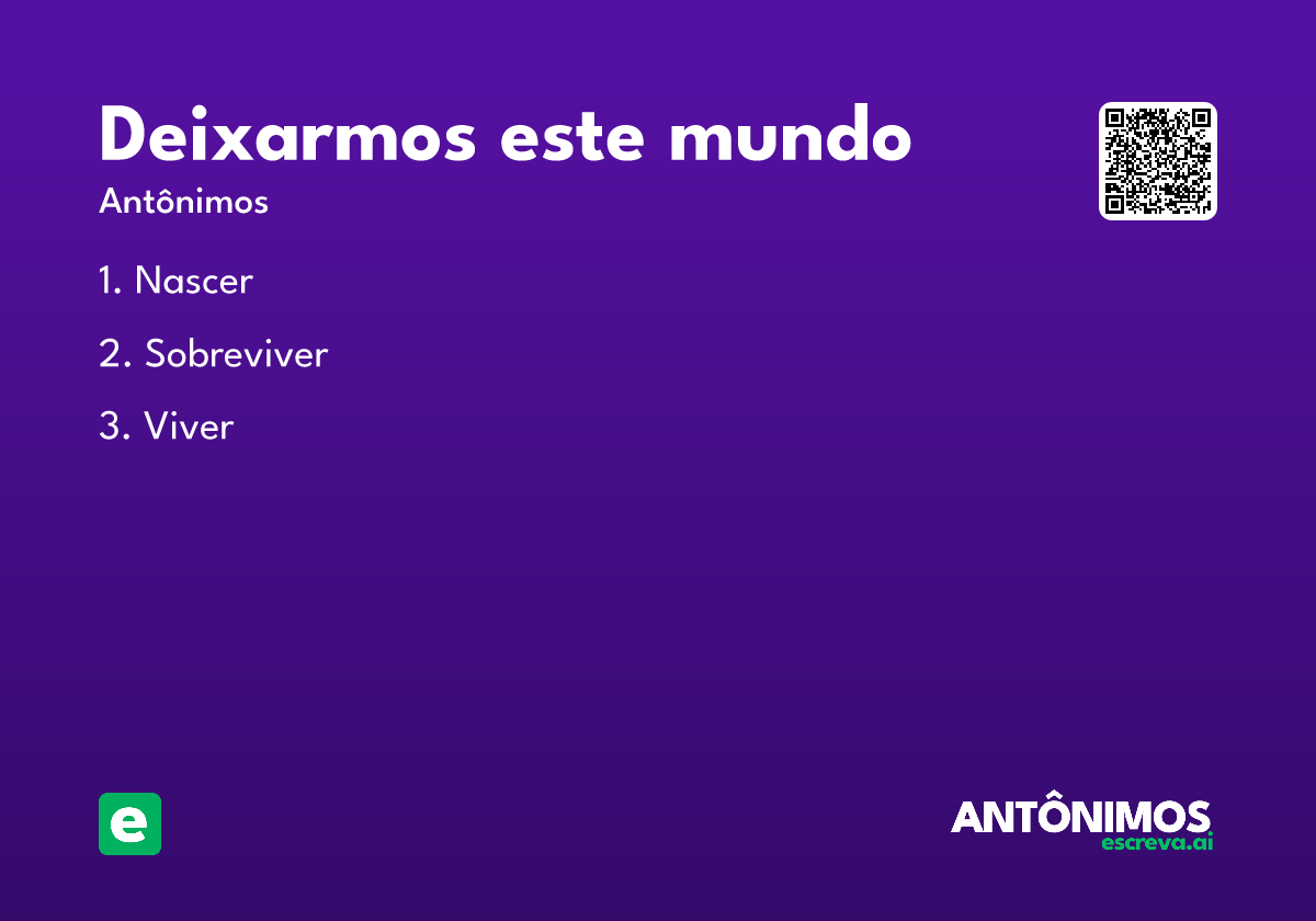 deixarmos este mundo